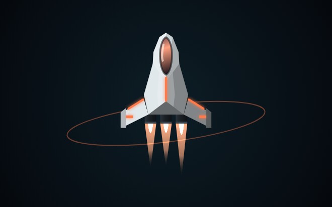 Red Planet, a broad lifting-body ship